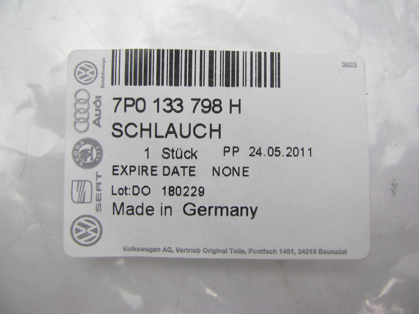 NEW - OEM Genuine Vacuum Hose Line Tube For 13-16 VW Touareg 3.0L V6 TDI DIESEL