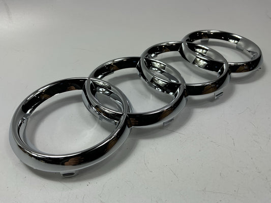 NEW OEM Original Audi Rings Front Grille Badge Emblem Chrome - 8D0853605