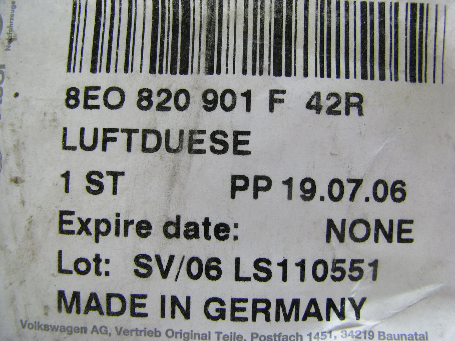 NEW OEM Left Outer Beige A/C Air Vent - 02-05 Audi A4, 04-05 S4 8E0820901F42R