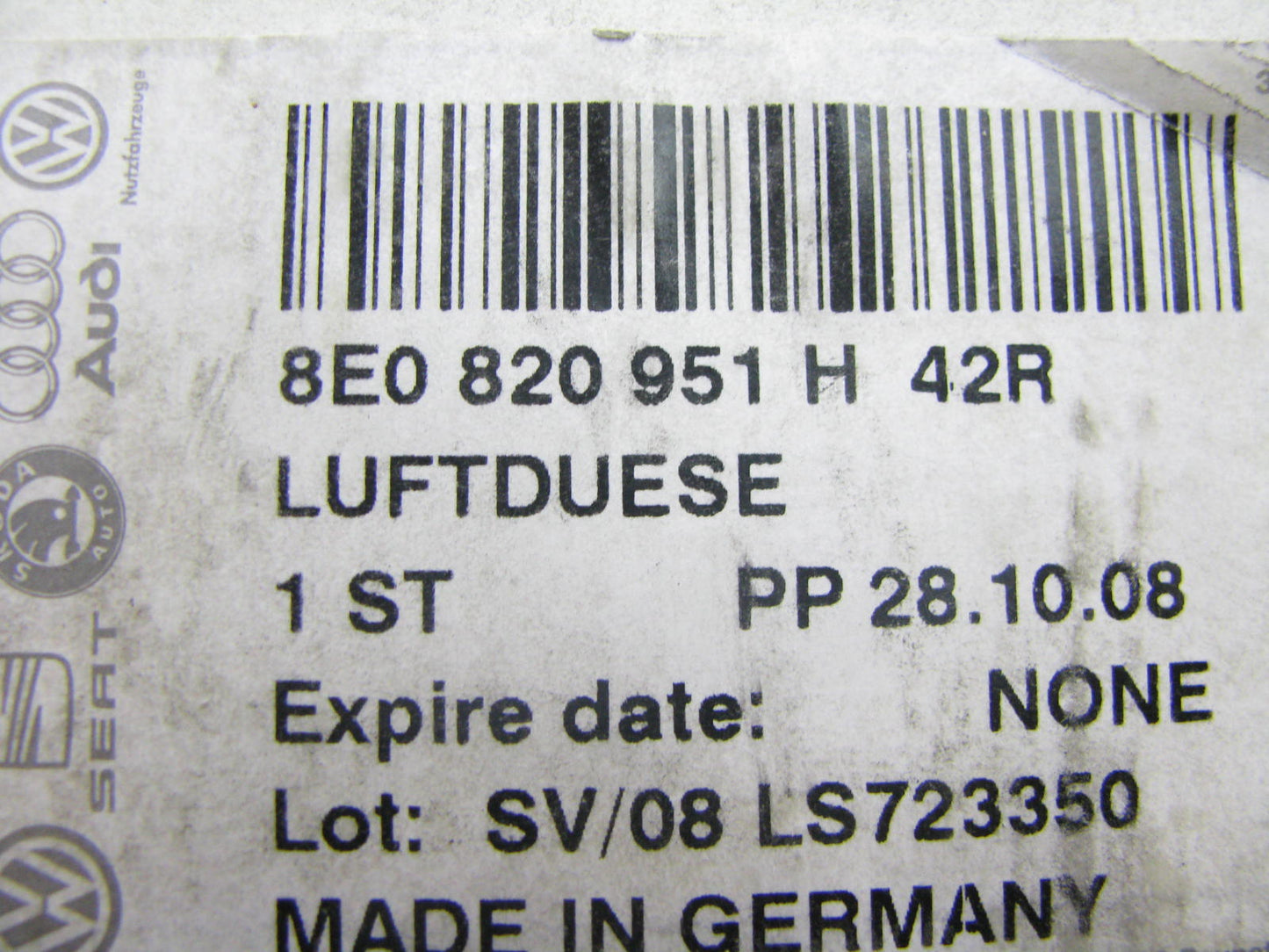 NEW GENUINE OEM Vw Audi 8E0820951H42R Instrument Panel Center A/C Air Vent
