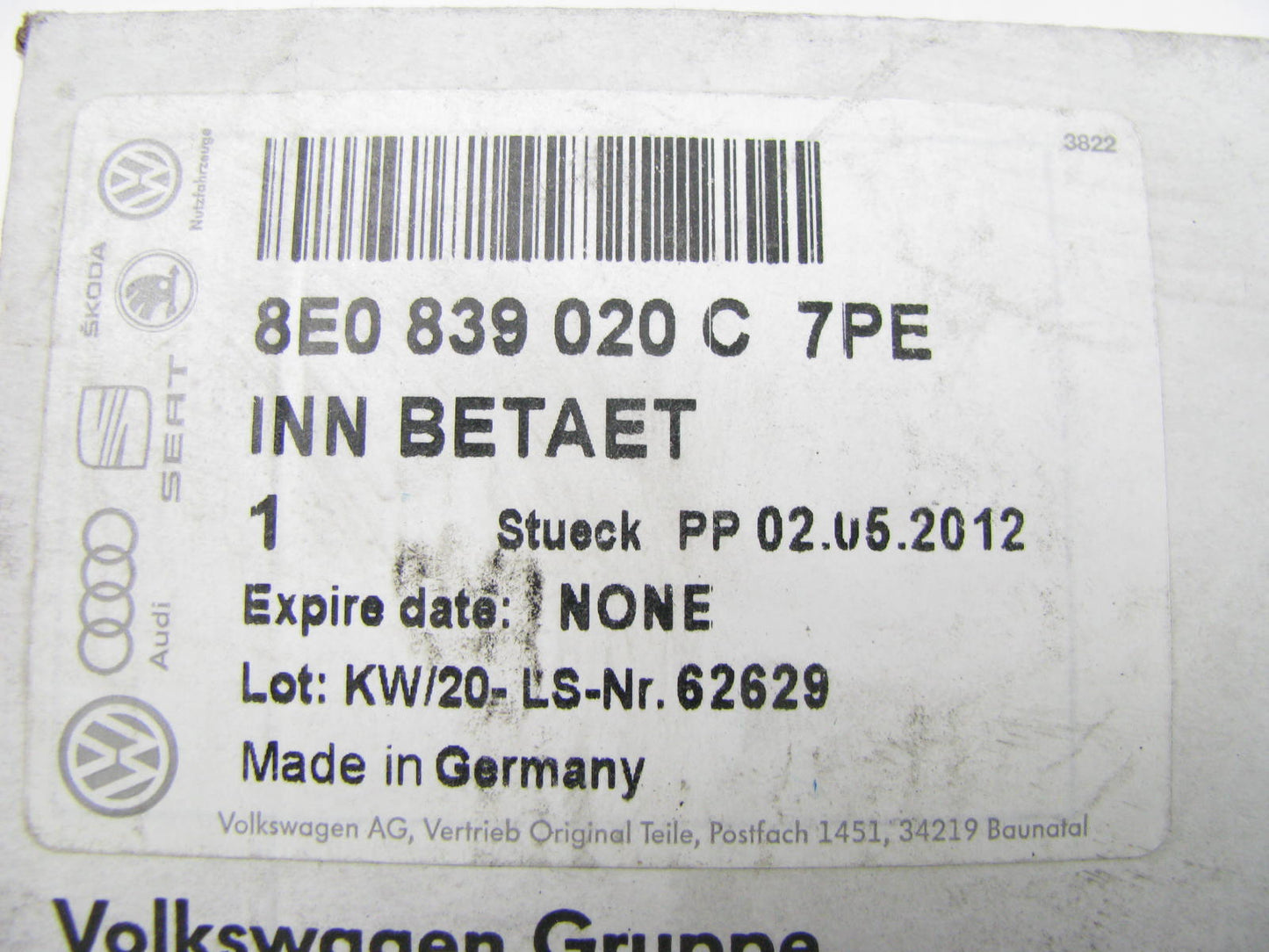NEW GENUINE OEM Vw Audi 8E0839020C7PE REAR RIGHT Interior Door Handle