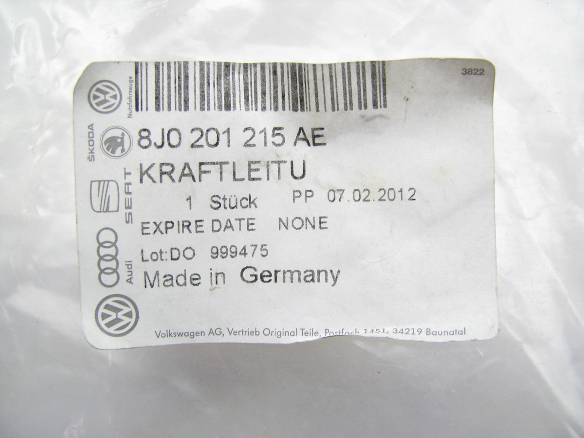 NEW - OEM 8J0201215AE Gas Fuel Line Feed Hose Tube For 2008-2011 Audi TT