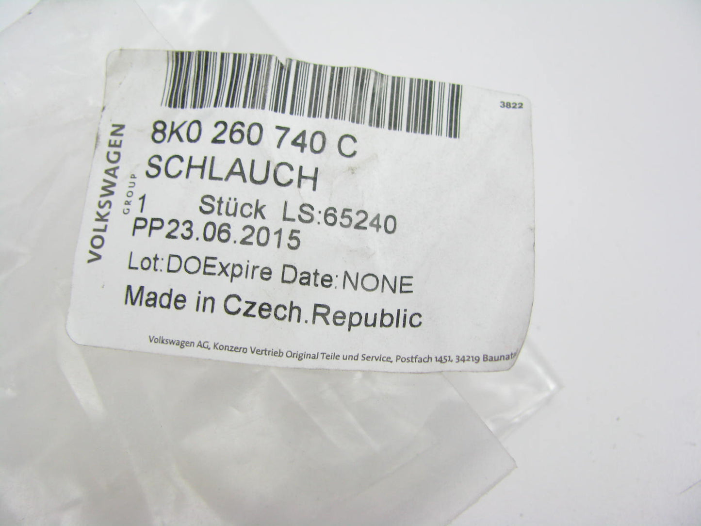 NEW OEM Vw Audi 8K0260740C A/C Refrigerant Suction Line Hose 2015 Audi RS5 4.2L