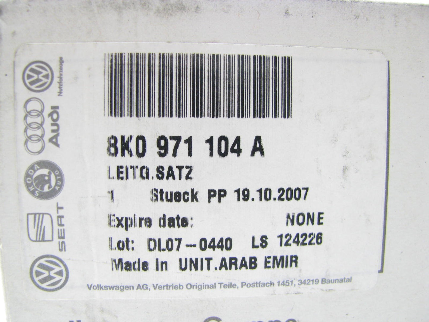 NEW GENUINE Rear Bumper Parking Aid System Wiring Wire Harness OEM Audi