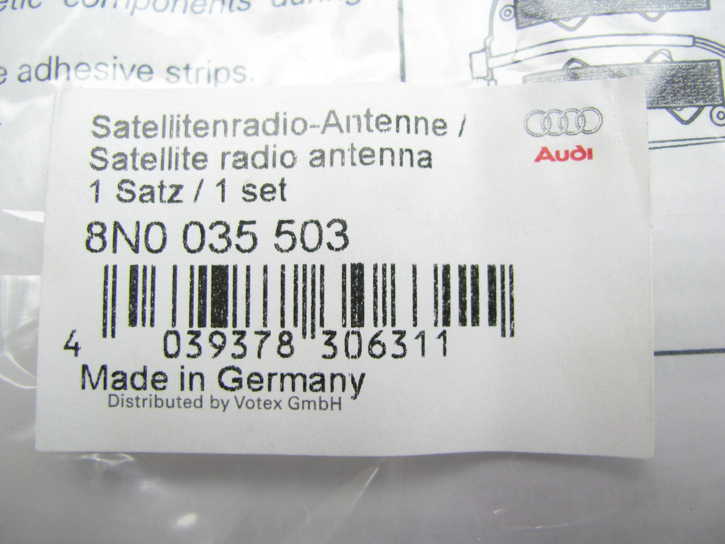 NEW GENUINE Satellite Radio Stereo Antenna Mast OEM 1999-2006 Audi TT 8N0035503