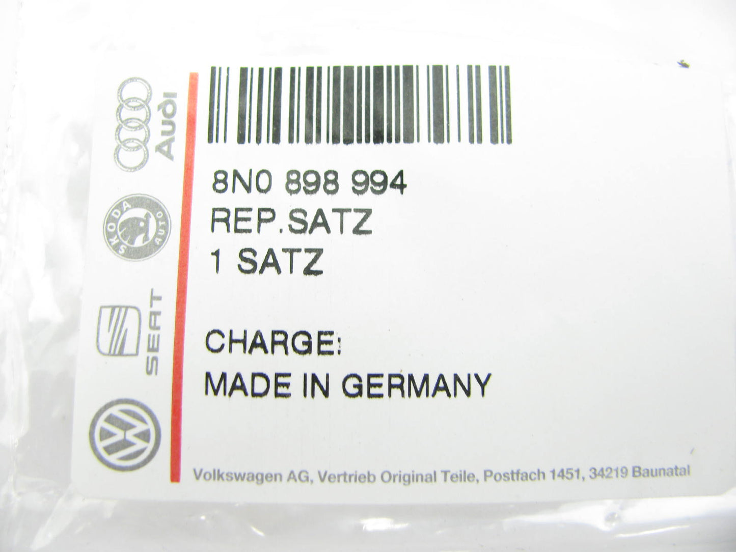 NEW GENUINE OEM Audi 8N0898994 Fuel Filler Door Repair Kit - 1999-2006 Audi TT