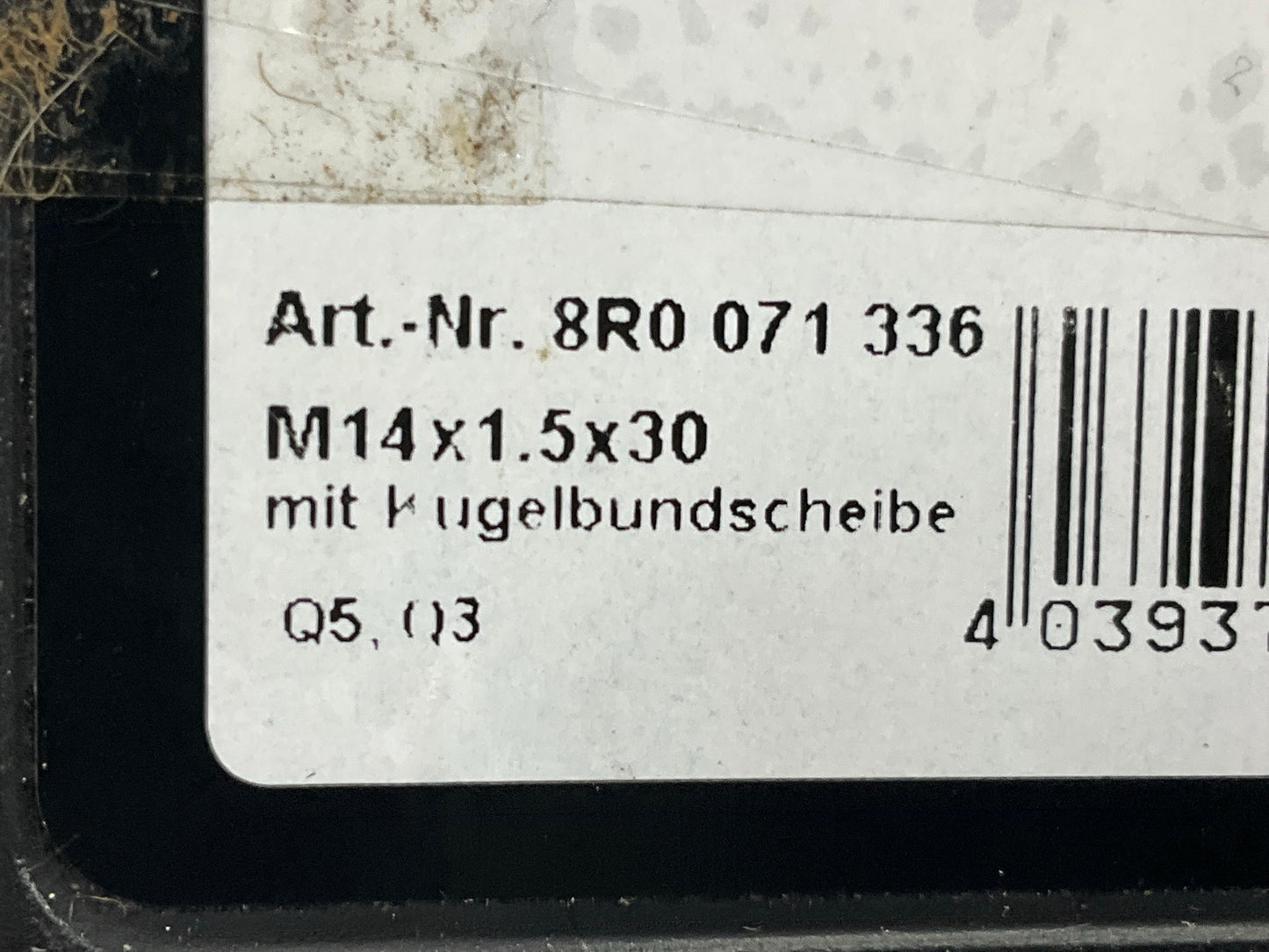NEW - OEM 8R0071336 Wheel Lock Set W/ Key For Audi