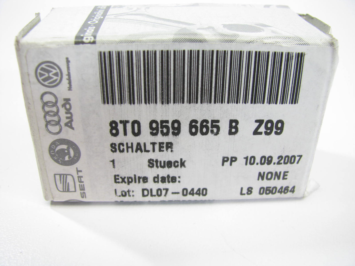 NEW - OEM VW Audi 8T0959665BZ99 Left Seat Memory Switch