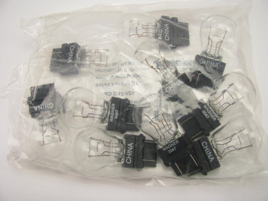 (10) Wagner 3047 Back Up Light Bulb - Miniature Lamp GT-8