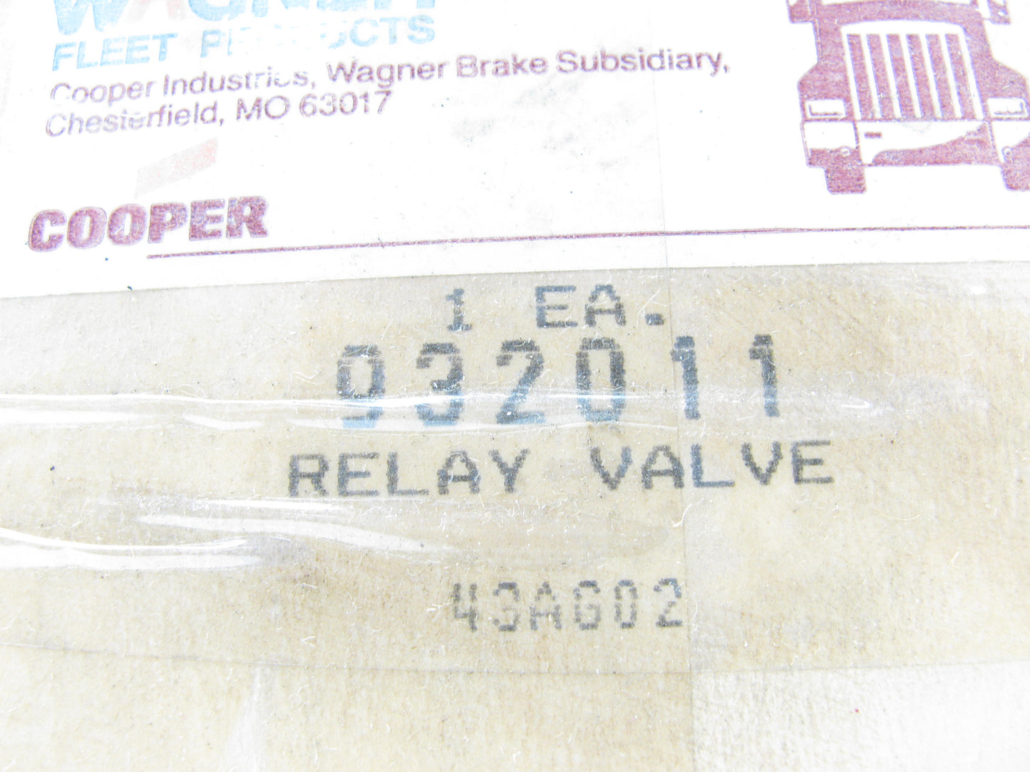 Wagner 932011 Air Brake Valve 4 PSI - H/D Truck