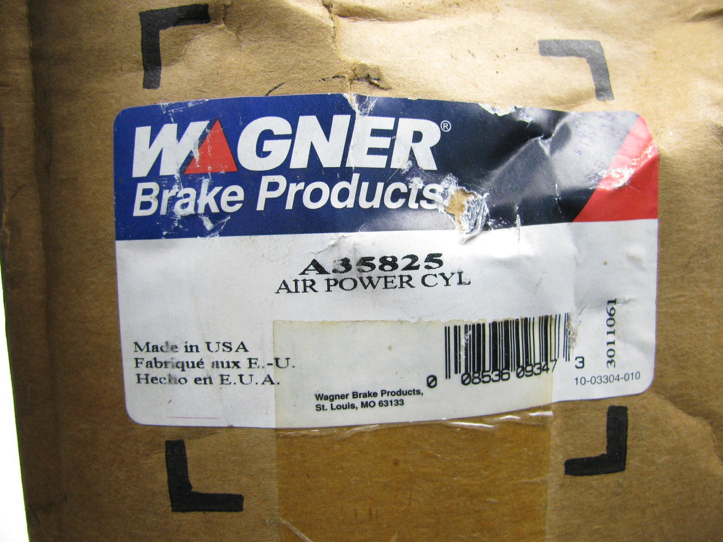 Wagner A35825 Air Power Brake Chamber Cylinder (AIR OVER HYDRAULICS)