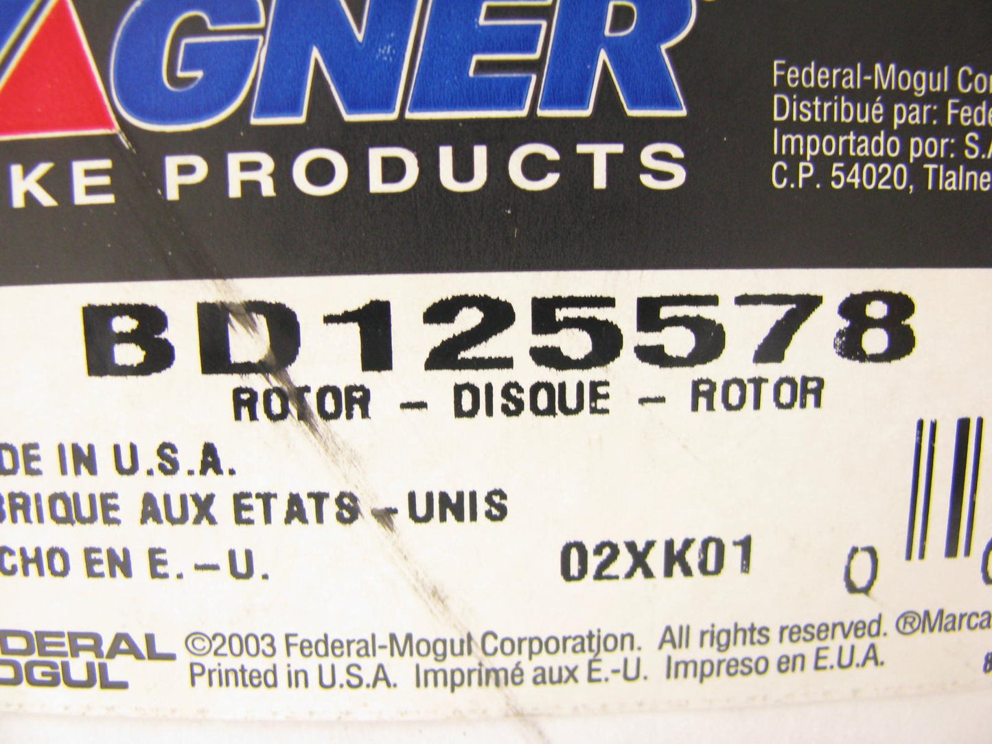 Wagner BD125578 Rear Disc Brake Rotor for 1997-2004 Mitsubishi Diamante