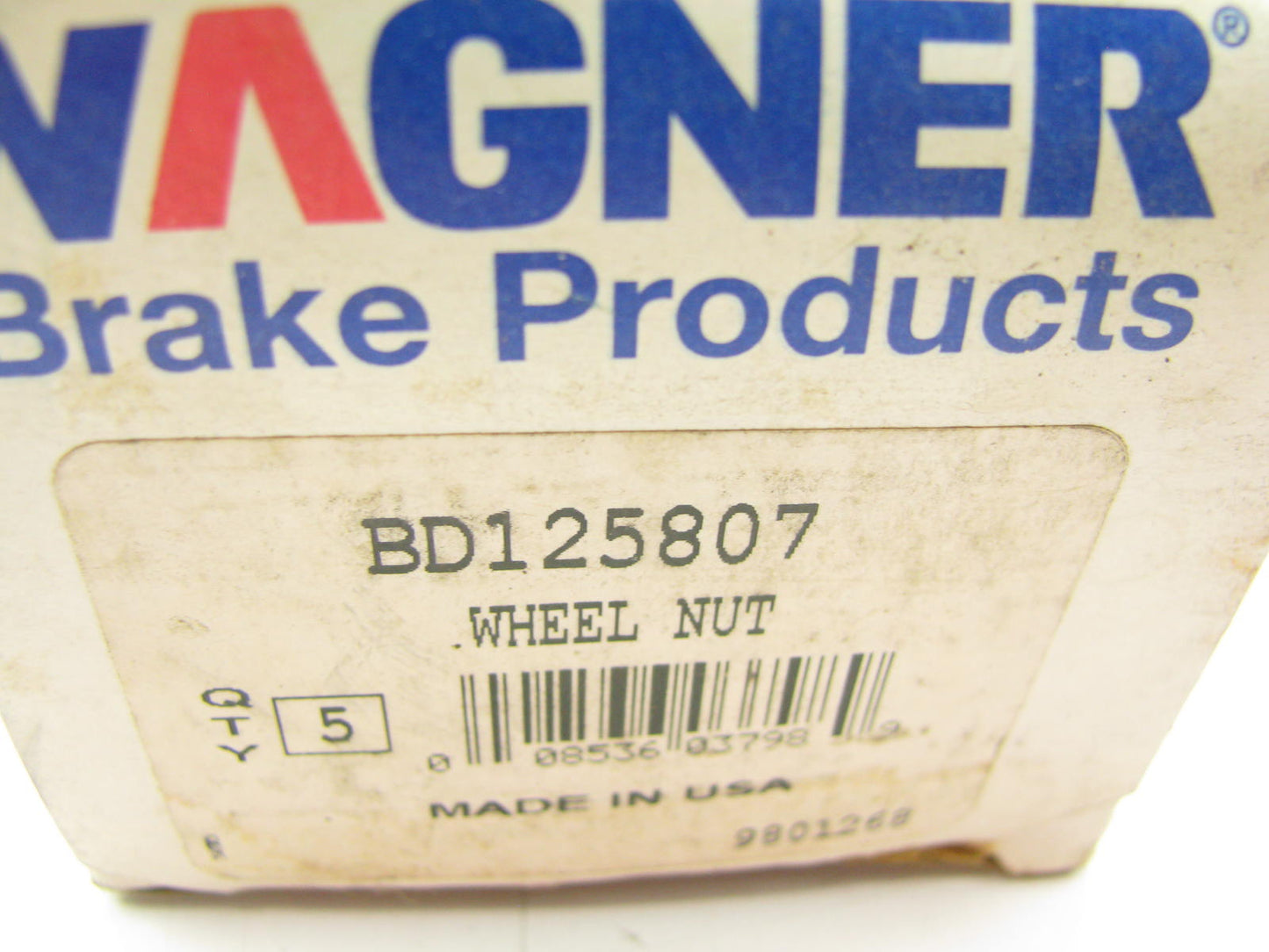 (5) Wagner BD125807 Wheel Lug Nuts