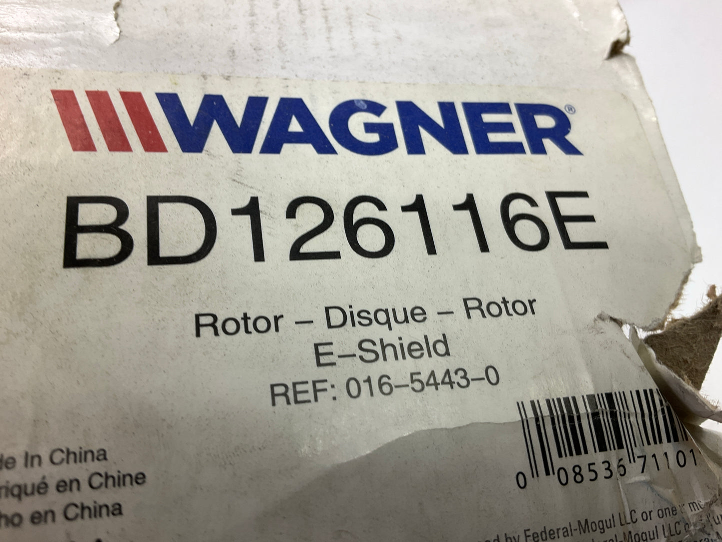 Wagner BD126116E Front Disc Brake Rotor, 6 Lug Studs W/wheel Bearing