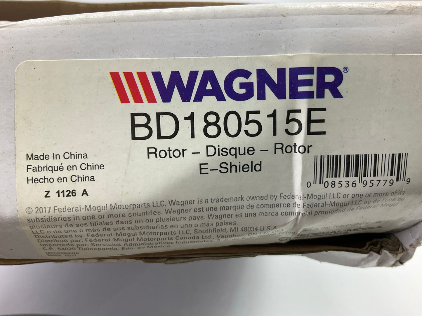 Wagner BD180515E Rear Disc Brake Rotor