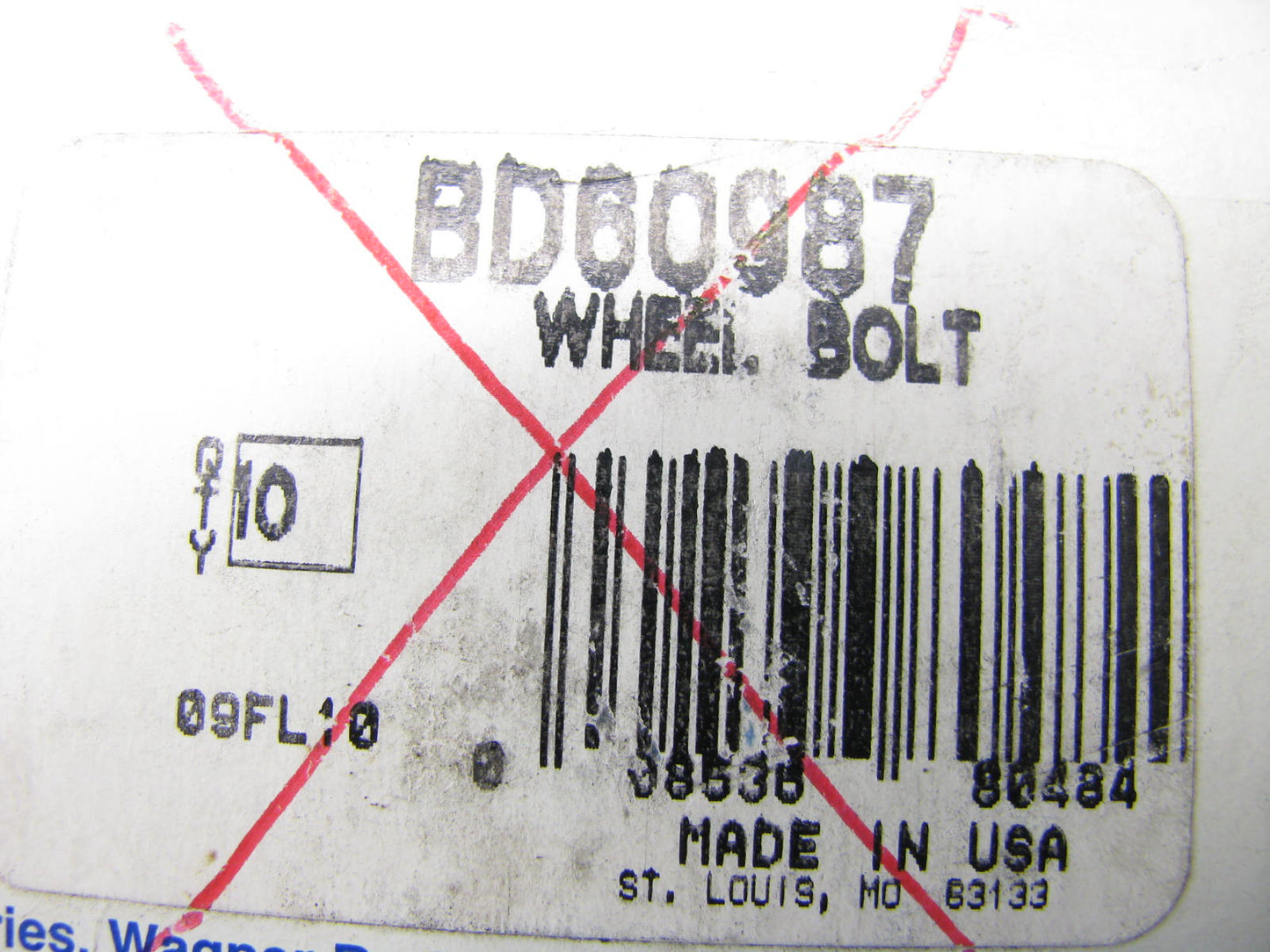 (10) Wagner BD60987 Wheel Lug Studs