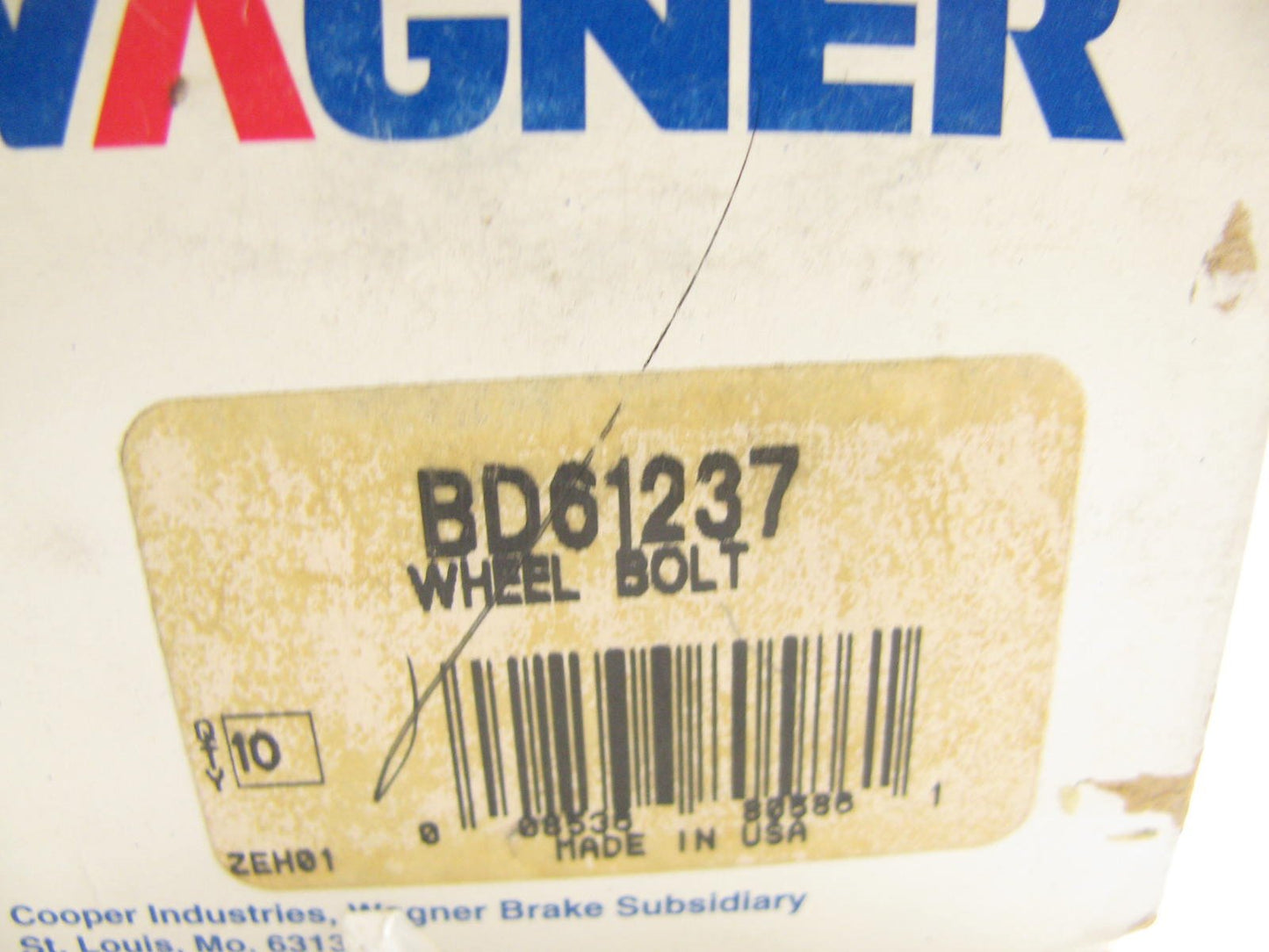 (10) Wagner BD61237 Wheel Lug Stud Bolts