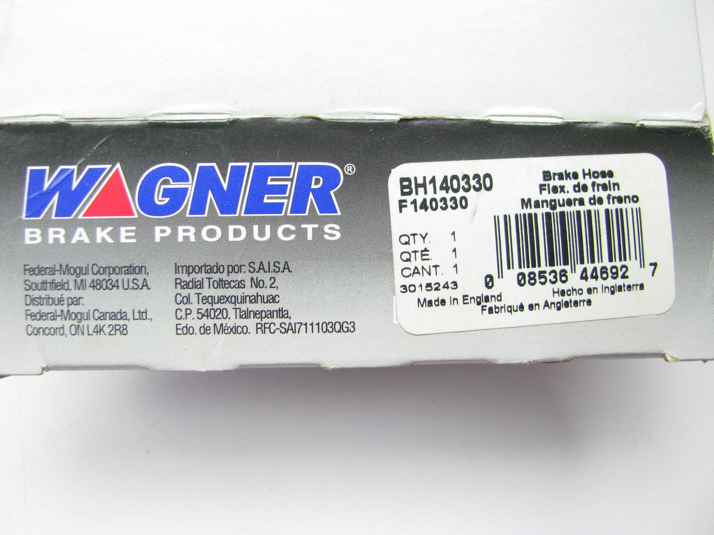 Wagner BH140330 Brake Hose - Front Left (Driver Side Front) - 01-02 Civic 2-Door
