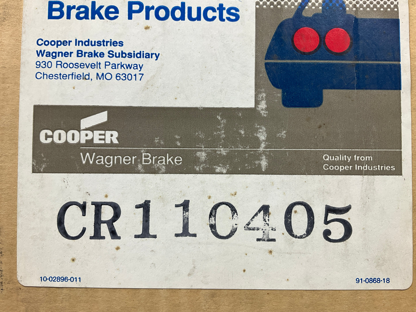 REMAN Wagner CR110405 Front Right Disc Brake Caliper