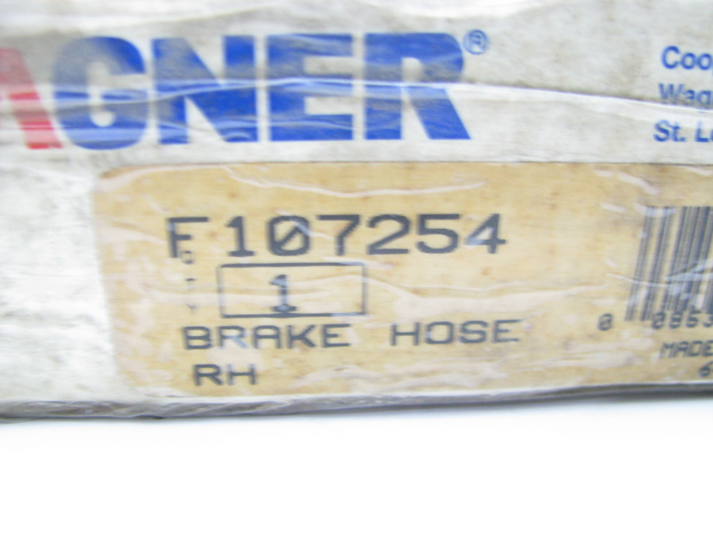 Wagner F107254 Front Right Passenger Side Brake Hose