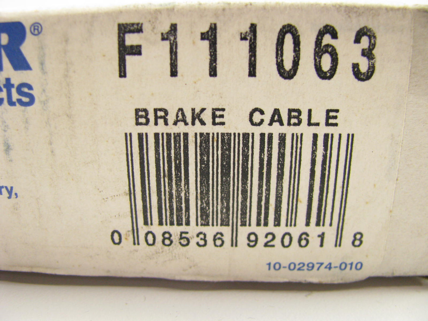 Wagner F111063 Parking Brake Cable - Rear Left