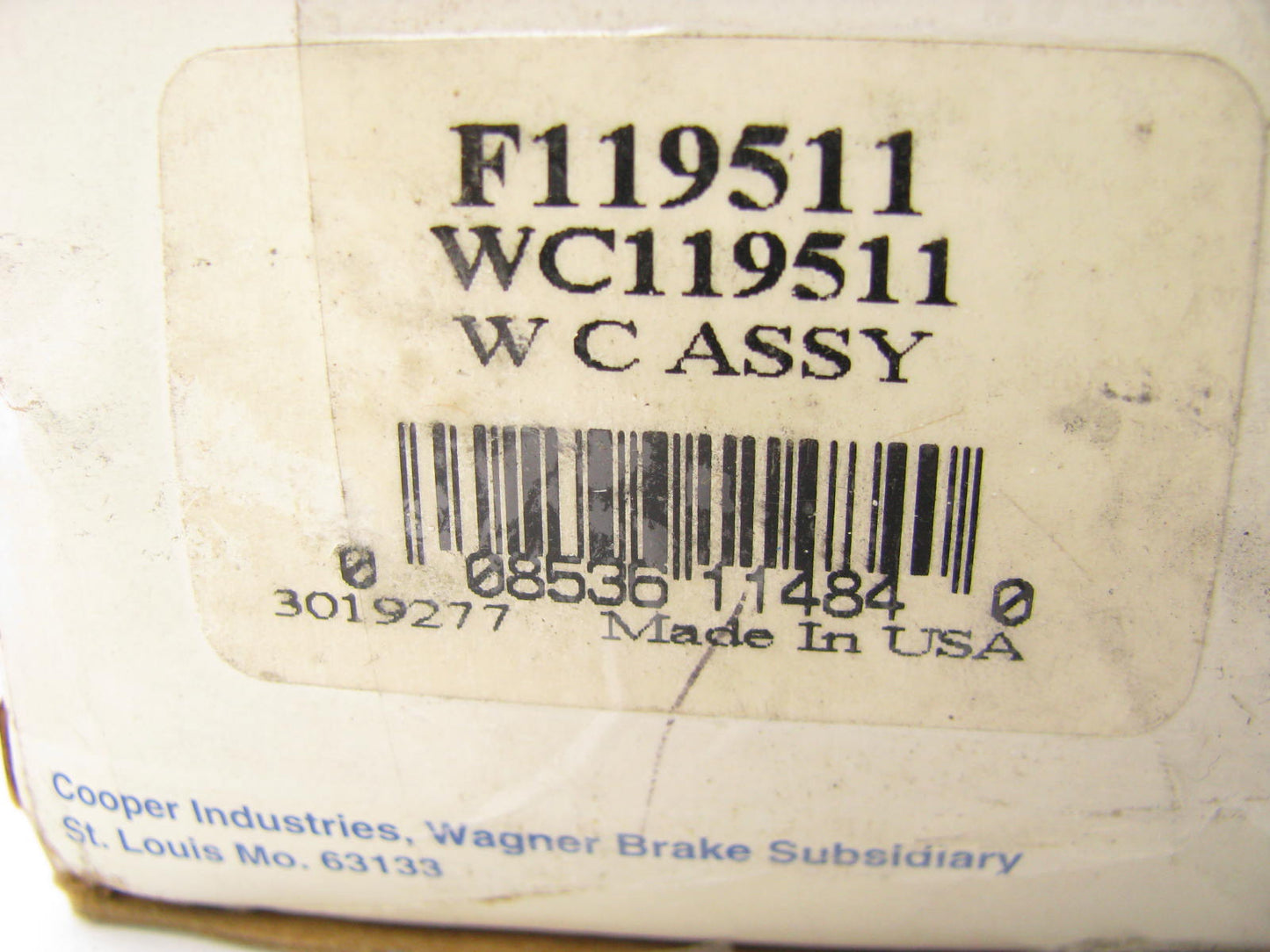 Wagner F119511 Rear Drum Brake Wheel Cylinder
