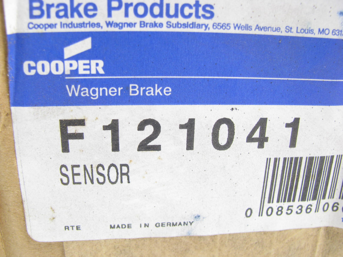 Wagner F121041 Rear Left ABS Wheel Speed Sensor For 1989-92 Thunderbird & Cougar