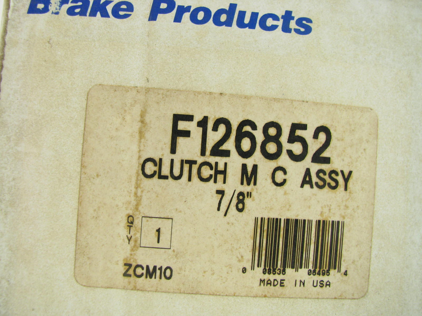 Wagner F126852 Manual Transmission Clutch Master Cylinder - 7/8'' Bore