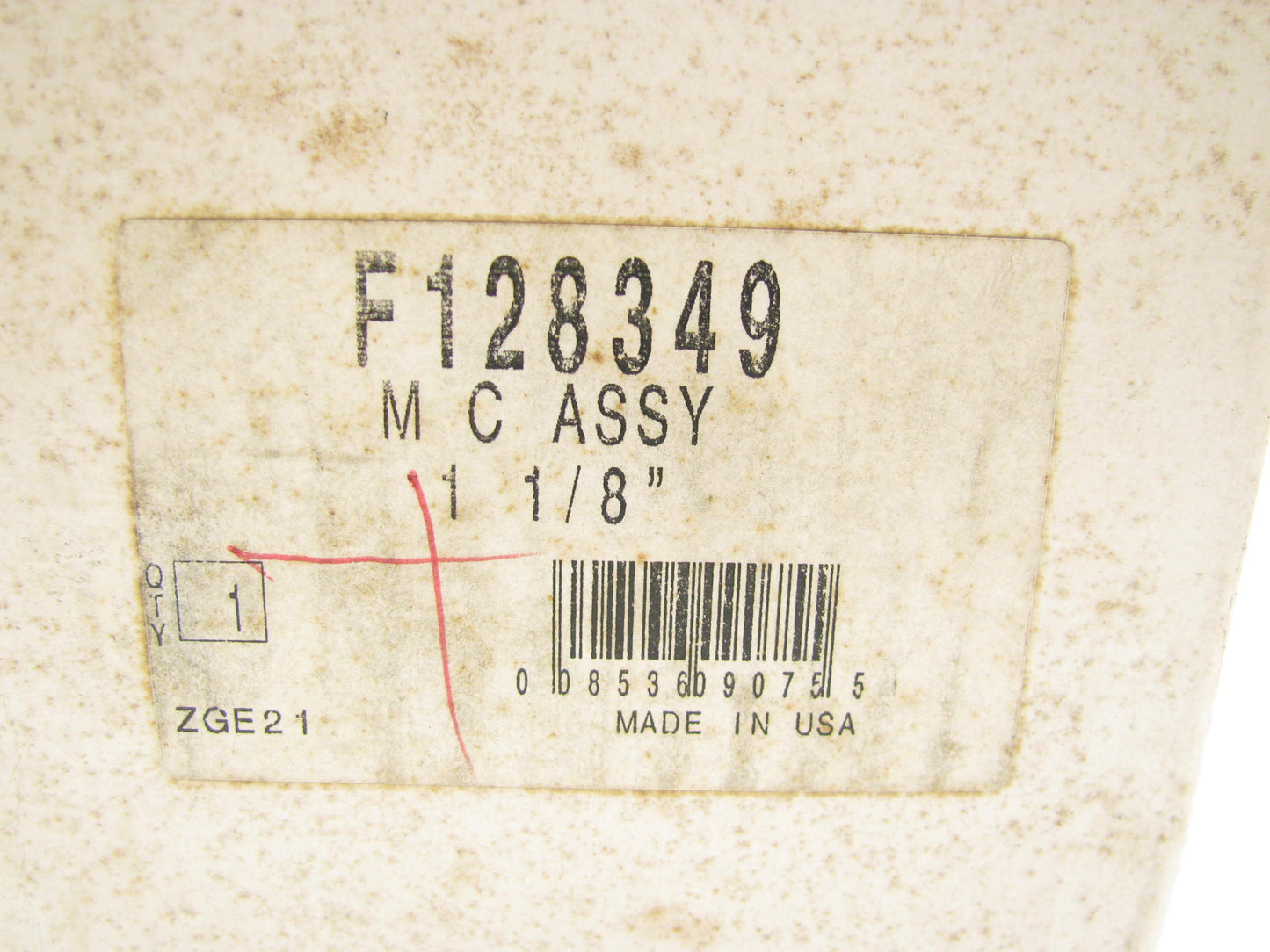 Wagner F128349 Brake Master Cylinder With Reservoir - 1-1/8'' Bore