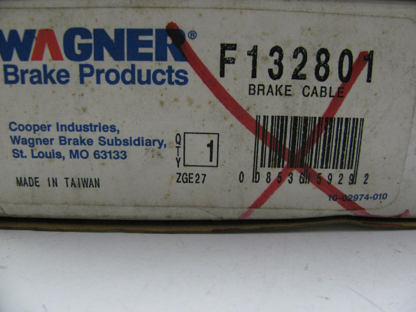 Wagner F132801 Rear Right Parking Brake Cable 1989-1991 Camry 1990-1991 ES250