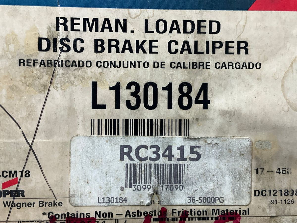 REMAN. Wagner L130184 Disc Brake Caliper 1971-1972 Cricket, 1967-1980 Spitfire