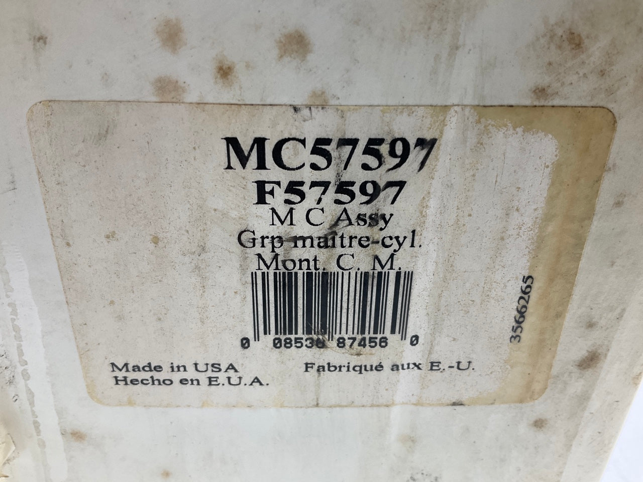 Wagner MC57597 Brake Master Cylinder - 1980-82 Chevy C50, GMC C5000 FE-57560