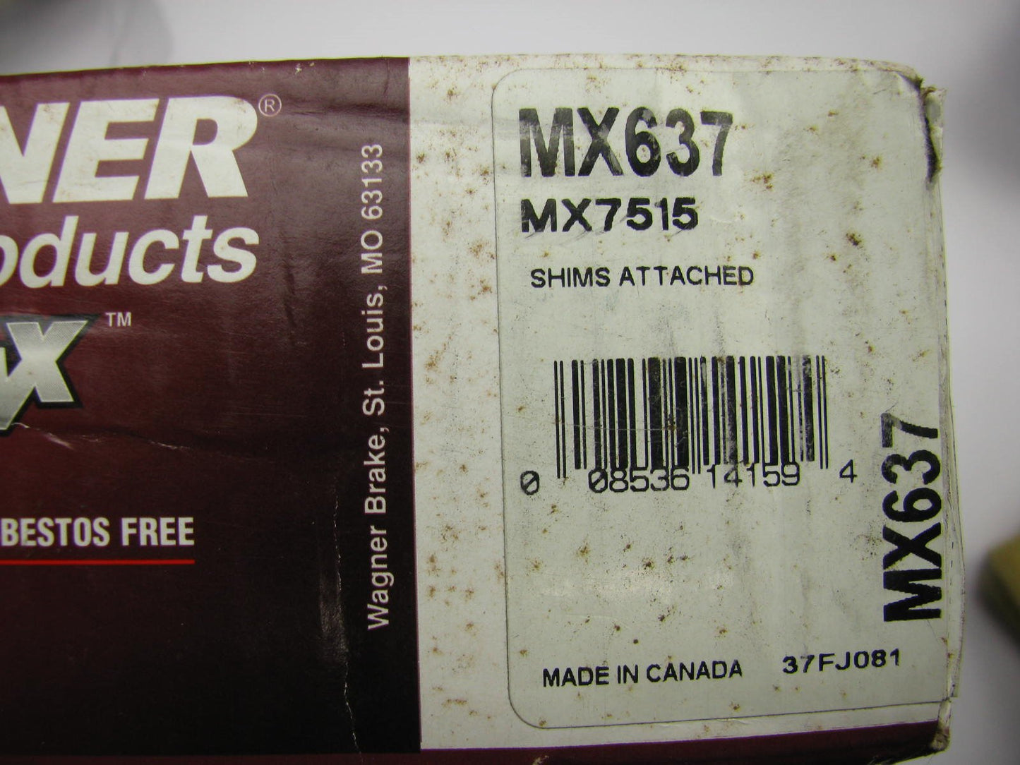 Wagner MX637 Front ThermoQuiet Brake Pads - 1994 626, MX-6 1994-1995 Probe