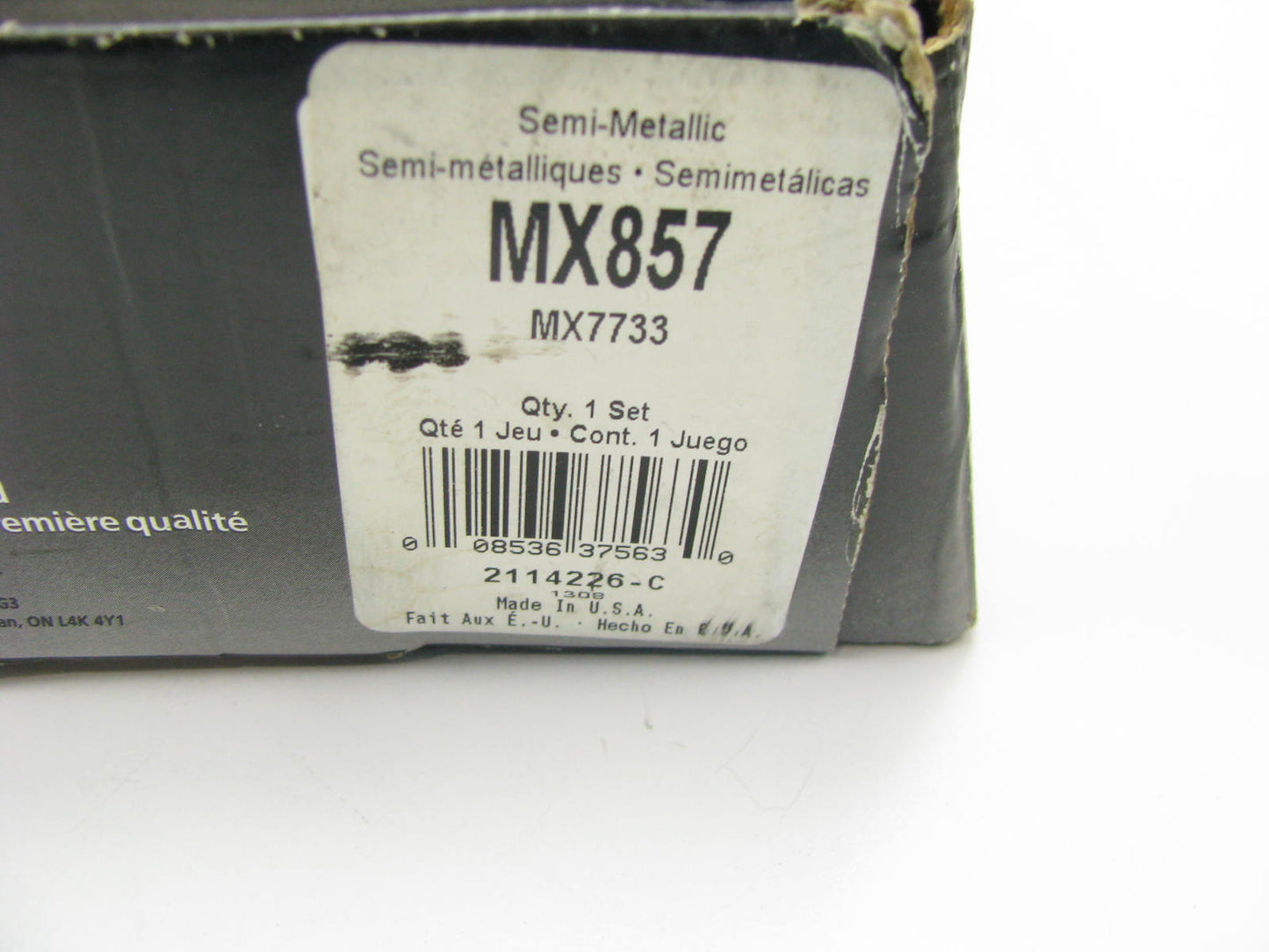 Wagner MX857 Front Disc Brake Set - Semi-Metallic