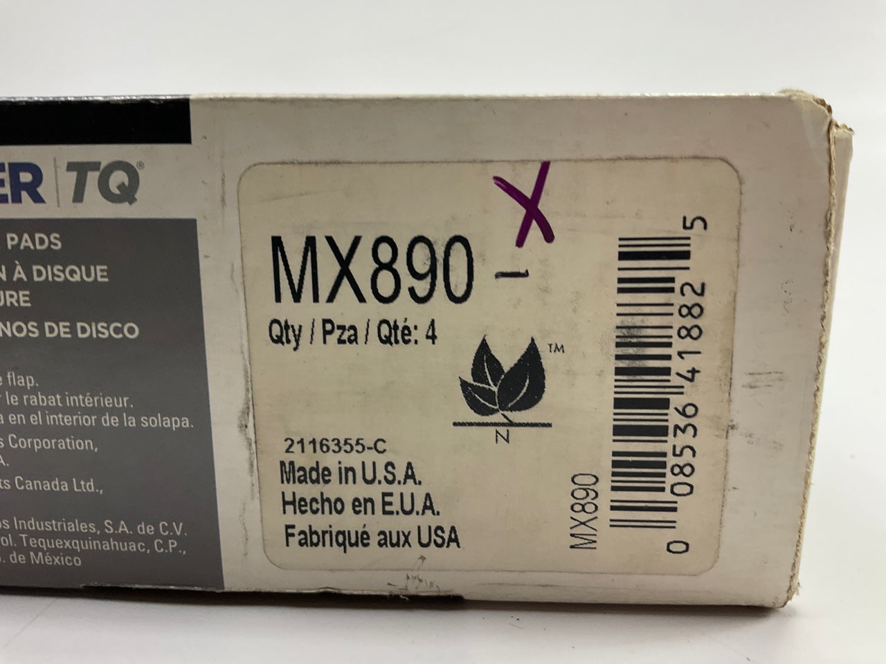 Wagner MX890 Front Semi-Metallic Disc Brake Pads