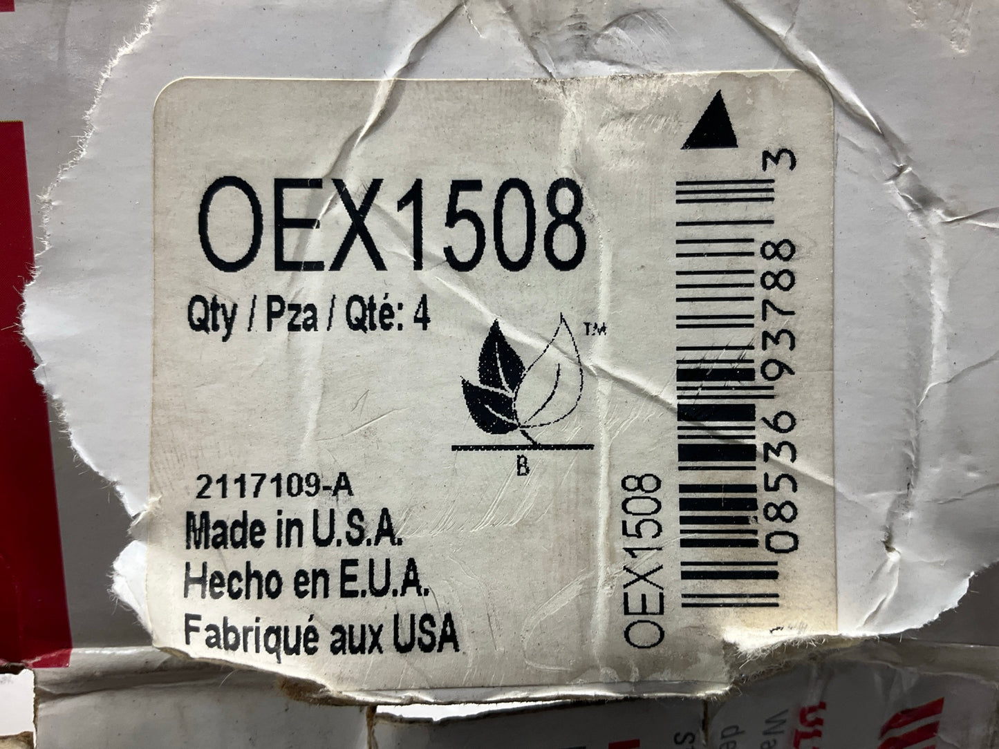 NO HARDWARE - Wagner OEX1508 Front Ceramic Disc Brake Pads