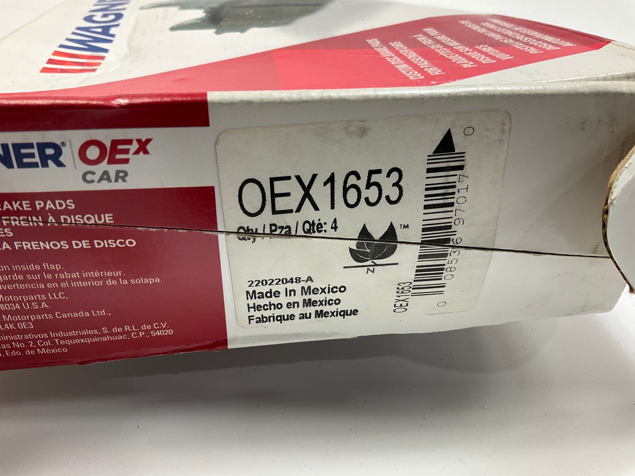 MISSING HARDWARE - Wagner OEX1653 Front Ceramic Disc Brake Pads