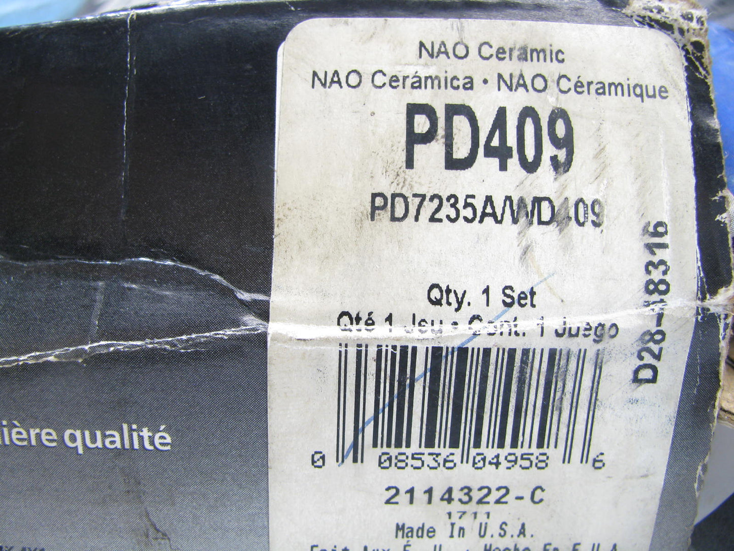 Wagner PD409 ThermoQuiet Front Brake Pads 1990-1993 Acura Integra, 90-91 Prelude