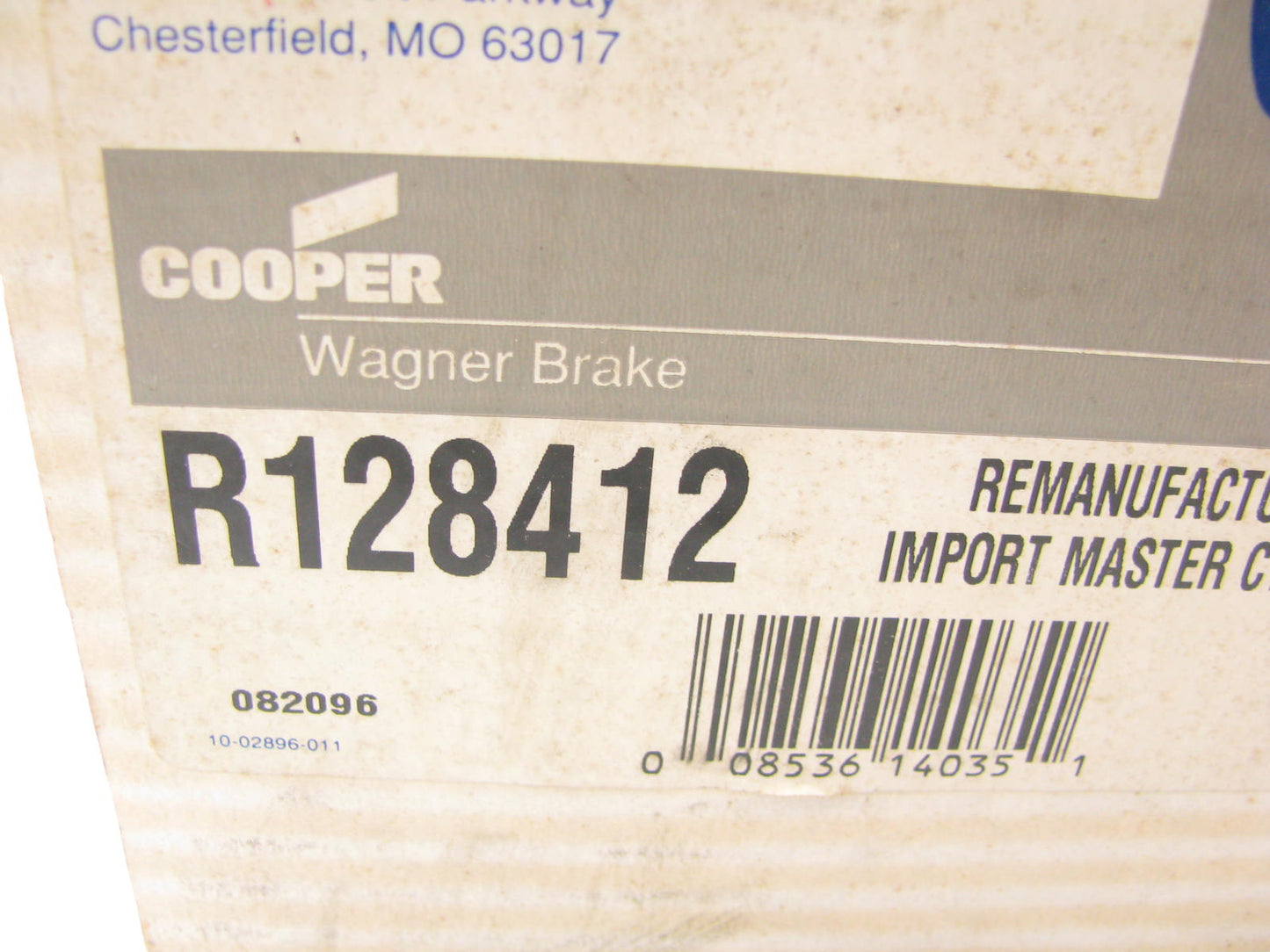 Wagner 128412 Reman Brake Master Cylinder W/ Reservoir For 1991-1992 Ford Probe