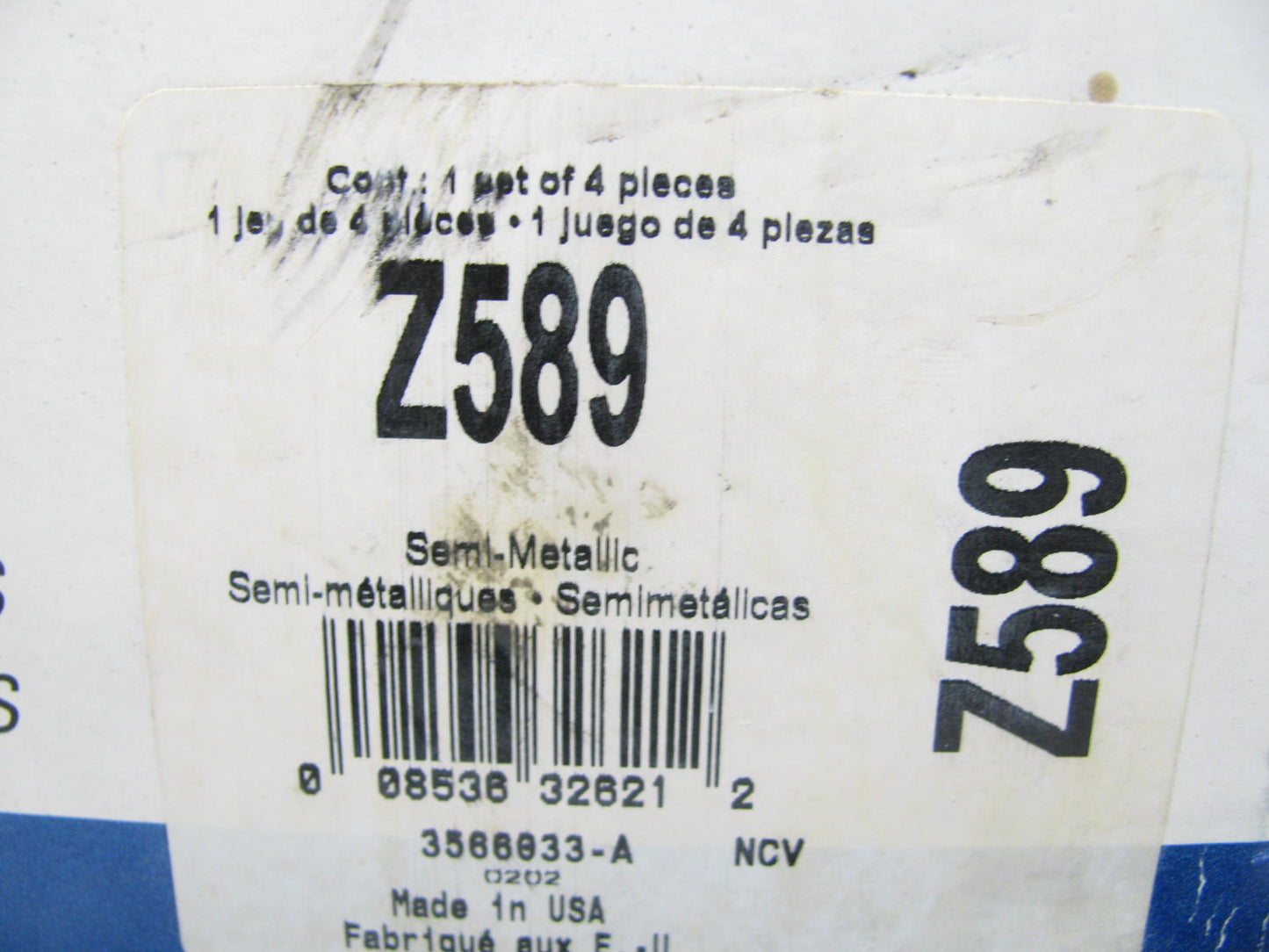 Wagner Z589 Rear Drum Brake Shoes - 11-39/64'' X 1-31/32''
