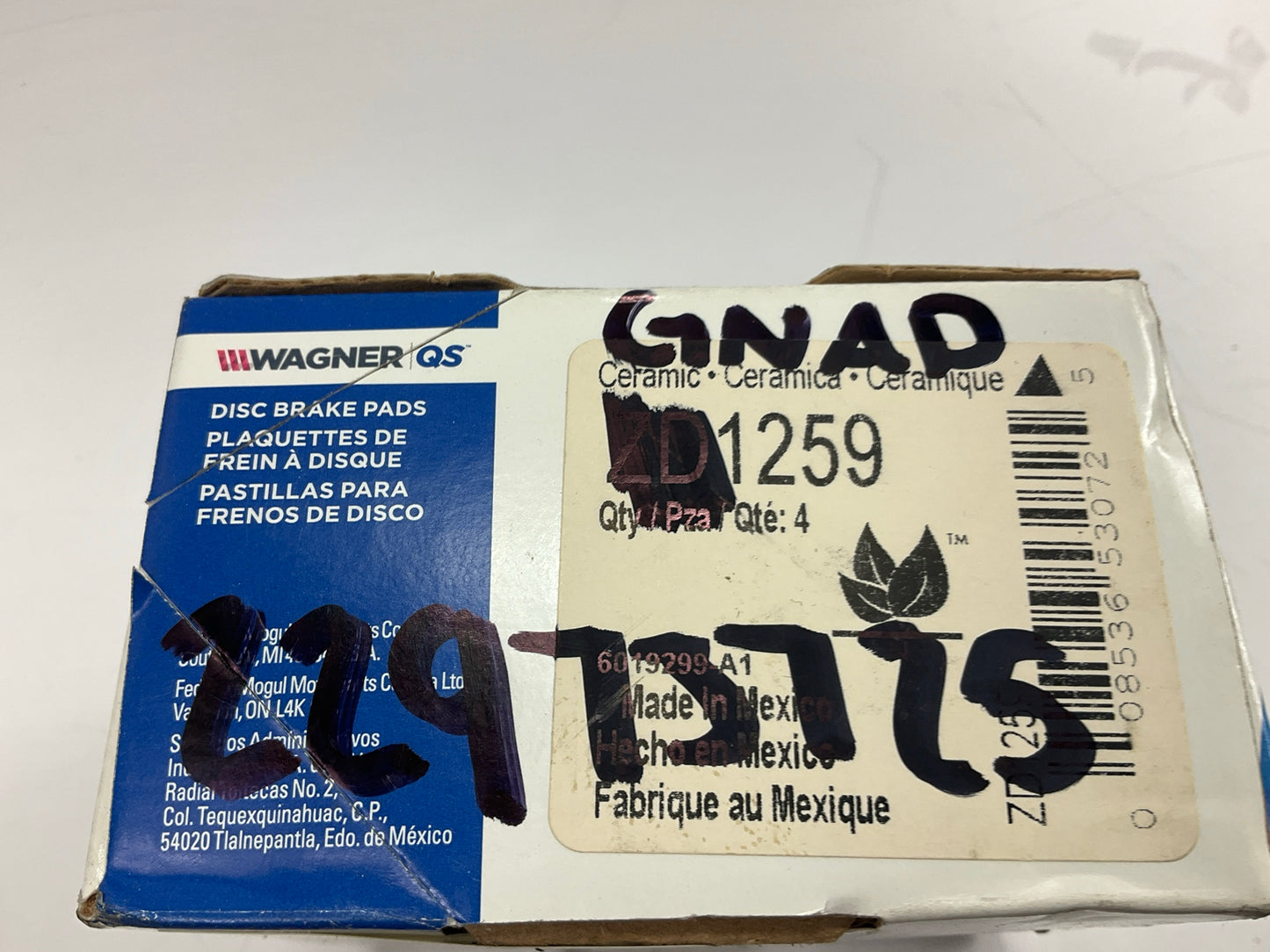 Wagner ZD1259 Rear QuickStop Disc Brake Pad Set