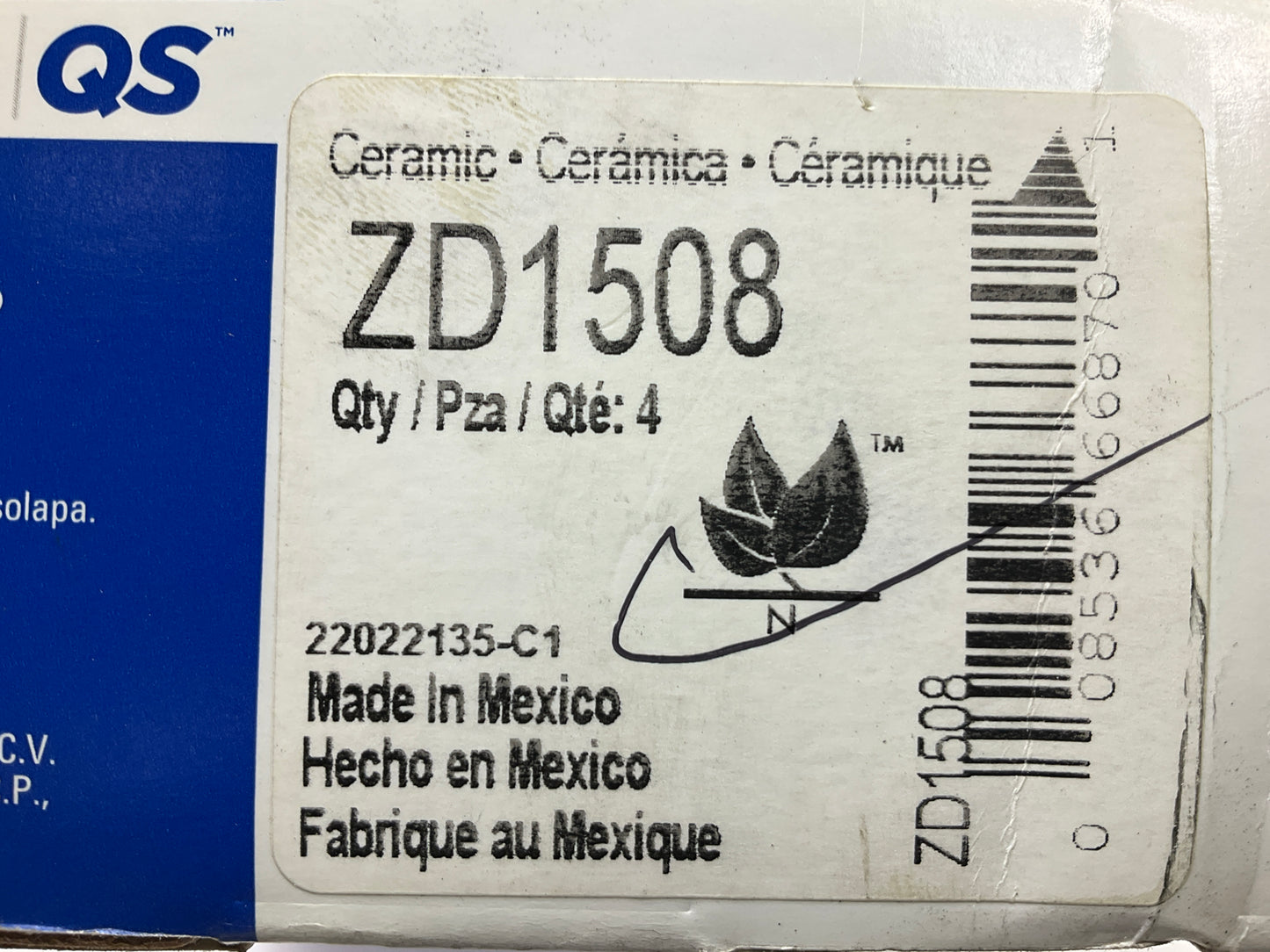 MISSING HARDWARE - Wagner ZD1508 Front Disc Brake Pads