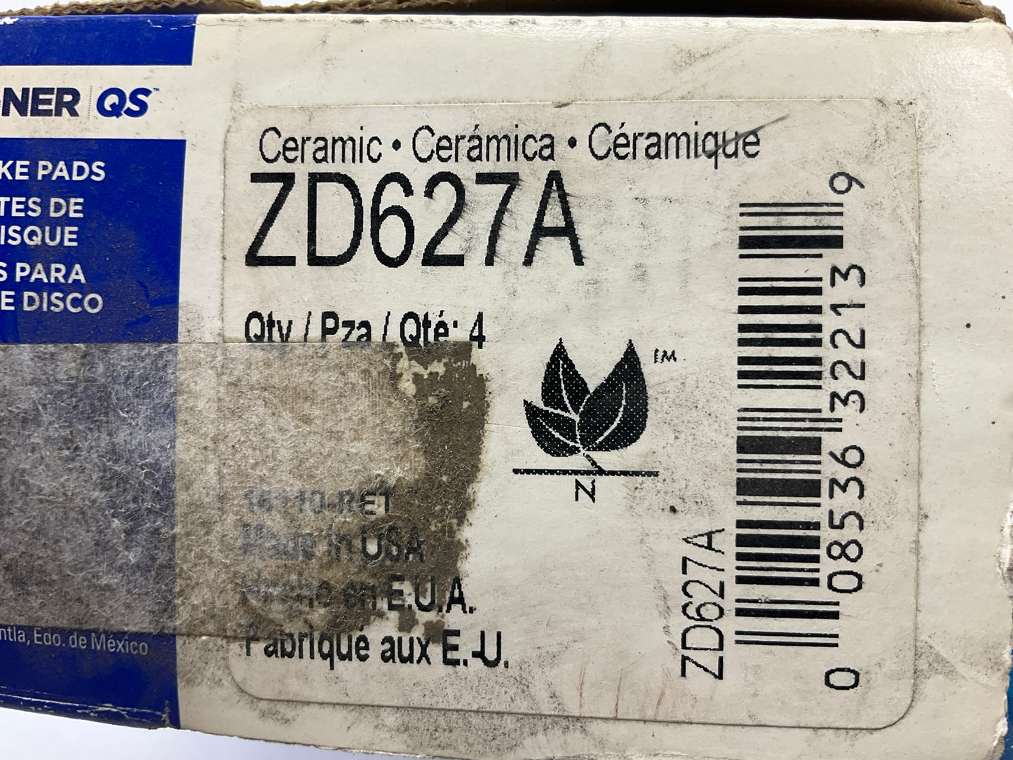 NO HARDWARE - Wagner ZD627A Rear Brake Pads