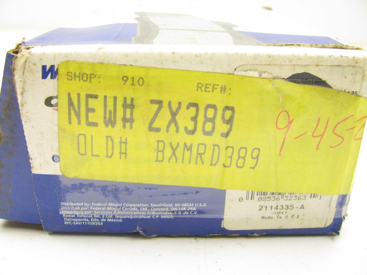Wagner ZX389 FRONT Brake Pads