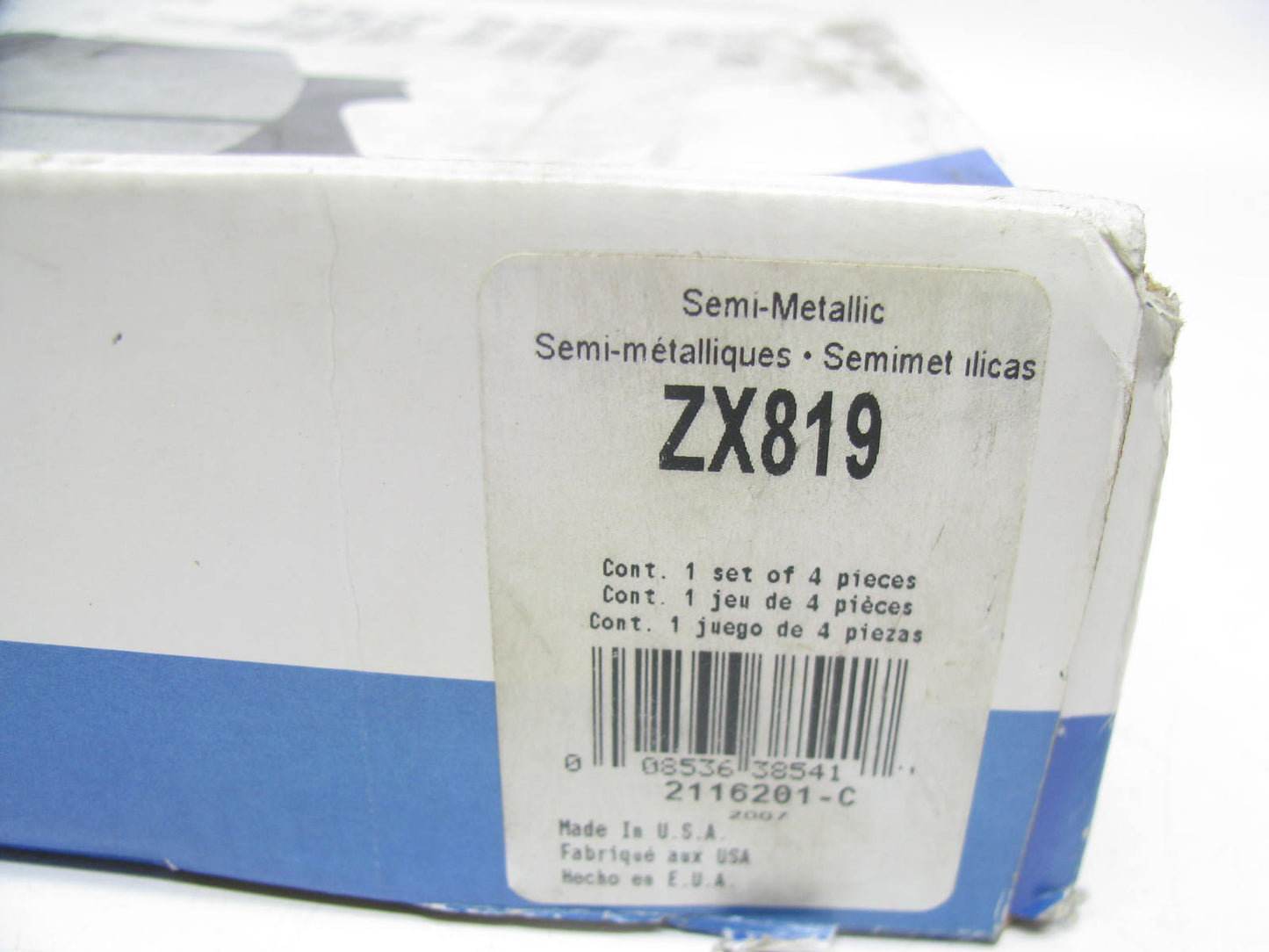 Wagner ZX819 Semi-Metallic Disc Brake Pads - Front