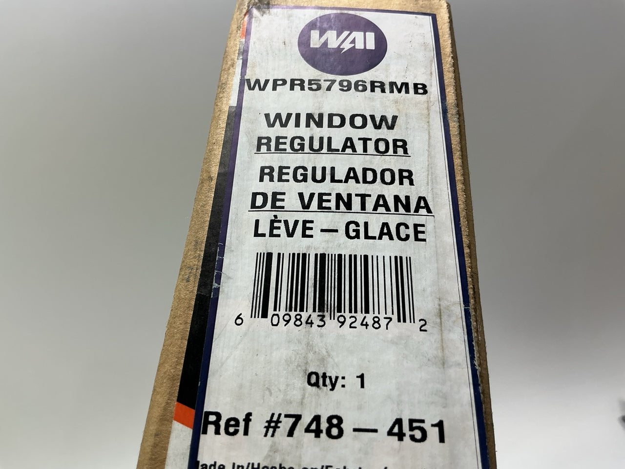 WAI WPR5796RMB Rear Right Power Window Motor With Regulator