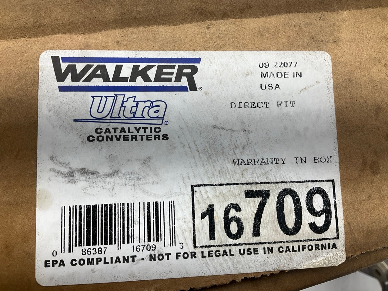 Walker 16709 Front Left Catalytic Converter