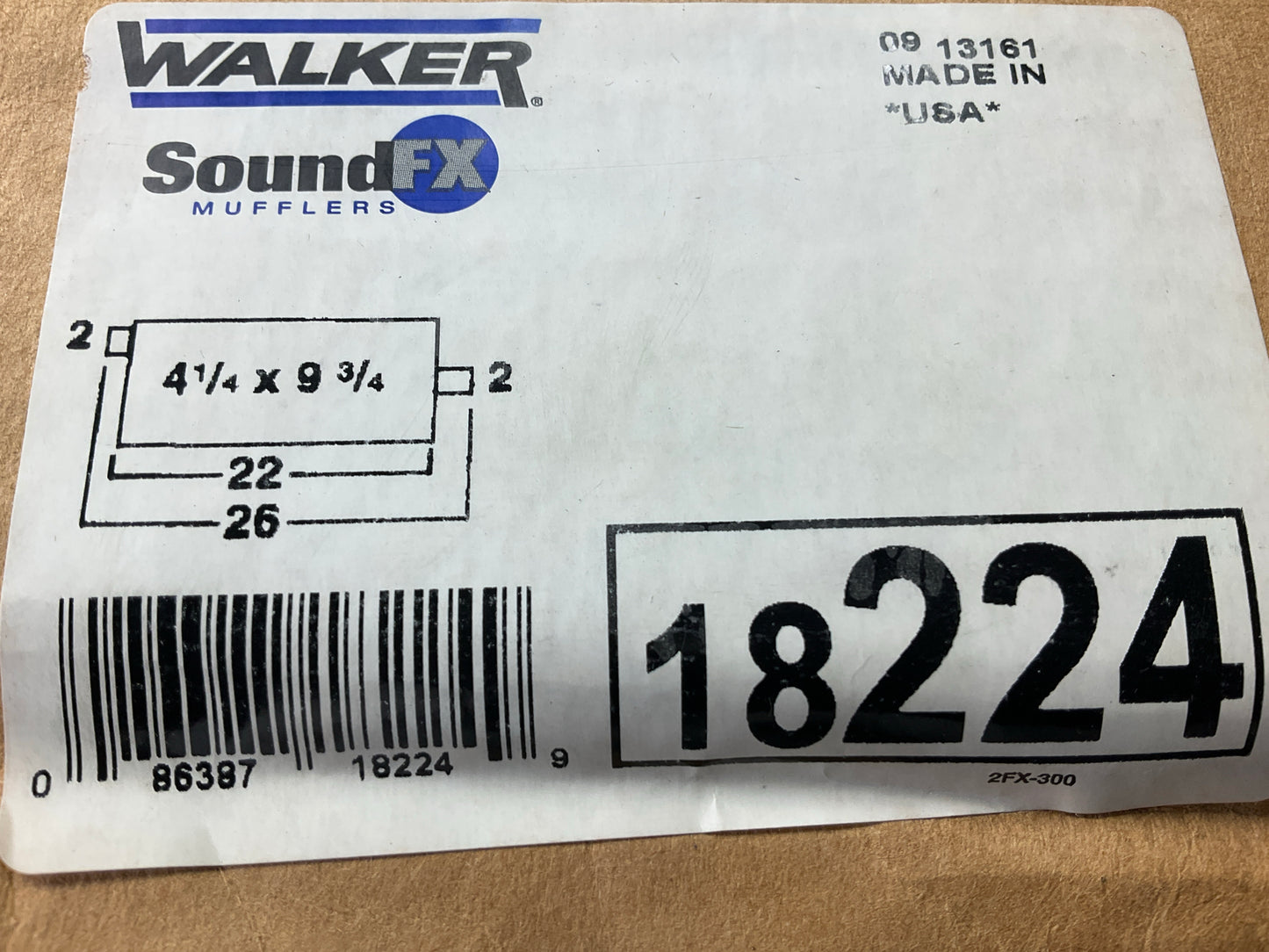 SMALL DENT ON OUTLET - SEE PHOTOS - Walker 18224 SoundFX Direct Fit Muffler