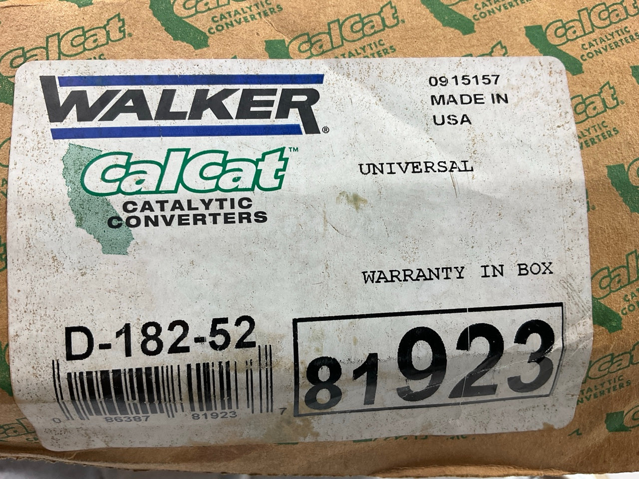 Walker 81923 CalCat Universal Catalytic Converter, 2-1/2'' Inlet/Outlet - CARB