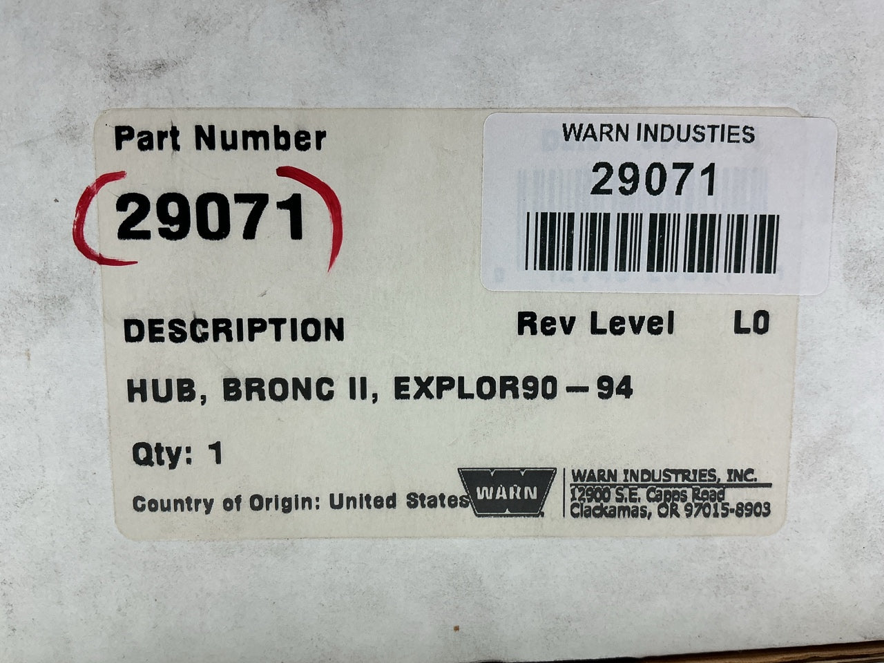 Warn 29071 4WD Manual Locking Hubs